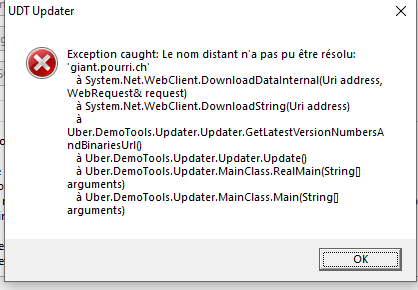 Error while updating UDT